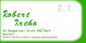 robert krcho business card